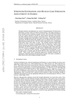 Strength Estimation and Human-Like Strength Adjustment in Games
