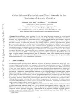 Gabor-Enhanced Physics-Informed Neural Networks for Fast Simulations of Acoustic Wavefields