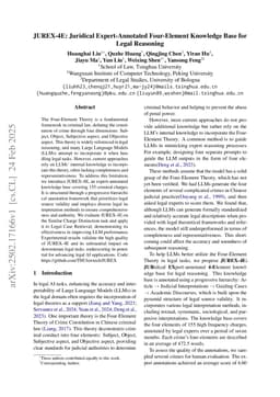 JUREX-4E: Juridical Expert-Annotated Four-Element Knowledge Base for Legal Reasoning