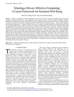 Teleology-Driven Affective Computing: A Causal Framework for Sustained Well-Being