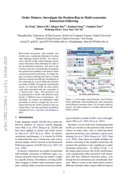 Order Matters: Investigate the Position Bias in Multi-constraint Instruction Following