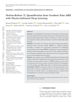 Motion-Robust T2* Quantification from Gradient Echo MRI with Physics-Informed Deep Learning