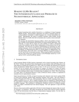Making LLMs Reason? The Intermediate Language Problem in Neurosymbolic Approaches