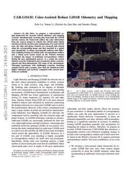 CAR-LOAM: Color-Assisted Robust LiDAR Odometry and Mapping