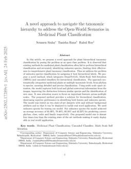 A novel approach to navigate the taxonomic hierarchy to address the Open-World Scenarios in Medicinal Plant Classification