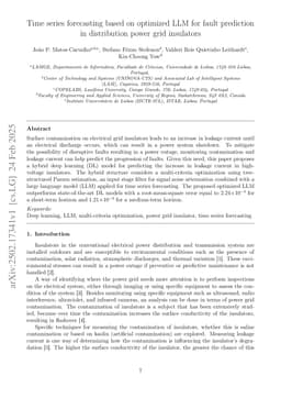 Time series forecasting based on optimized LLM for fault prediction in distribution power grid insulators
