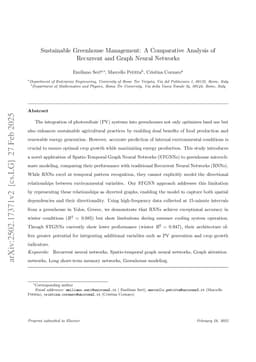 Sustainable Greenhouse Microclimate Modeling: A Comparative Analysis of Recurrent and Graph Neural Networks