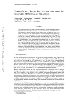 Graph-Guided Scene Reconstruction from Images with 3D Gaussian Splatting