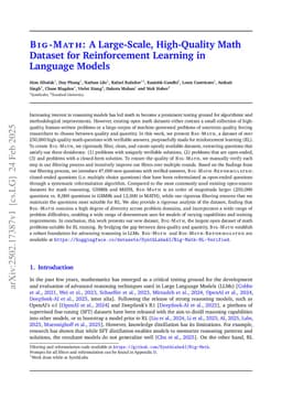 Big-Math: A Large-Scale, High-Quality Math Dataset for Reinforcement Learning in Language Models