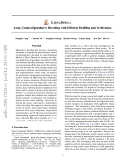 LongSpec: Long-Context Speculative Decoding with Efficient Drafting and Verification