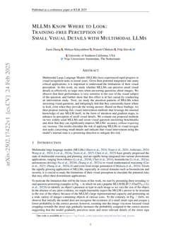 MLLMs Know Where to Look: Training-free Perception of Small Visual Details with Multimodal LLMs