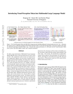 Introducing Visual Perception Token into Multimodal Large Language Model
