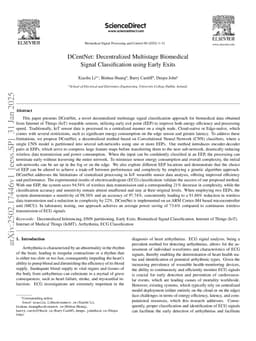 DCentNet: Decentralized Multistage Biomedical Signal Classification using Early Exits