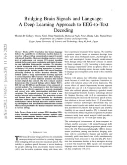 Bridging Brain Signals and Language: A Deep Learning Approach to EEG-to-Text Decoding
