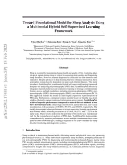 Toward Foundational Model for Sleep Analysis Using a Multimodal Hybrid Self-Supervised Learning Framework