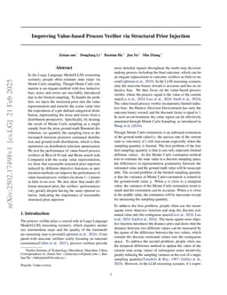Improving Value-based Process Verifier via Structural Prior Injection