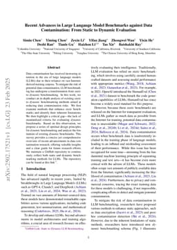 Recent Advances in Large Langauge Model Benchmarks against Data Contamination: From Static to Dynamic Evaluation