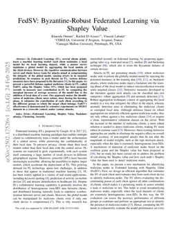 FedSV: Byzantine-Robust Federated Learning via Shapley Value