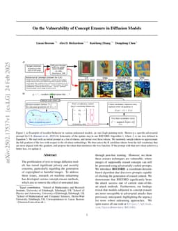 On the Vulnerability of Concept Erasure in Diffusion Models