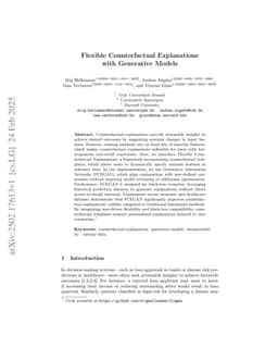 Flexible Counterfactual Explanations with Generative Models