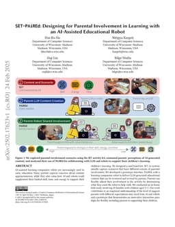 SET-PAiREd: Designing for Parental Involvement in Learning with an AI-Assisted Educational Robot