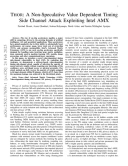 THOR: A Non-Speculative Value Dependent Timing Side Channel Attack Exploiting Intel AMX