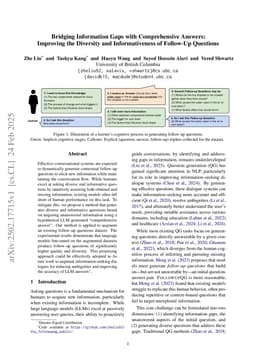 Bridging Information Gaps with Comprehensive Answers: Improving the Diversity and Informativeness of Follow-Up Questions