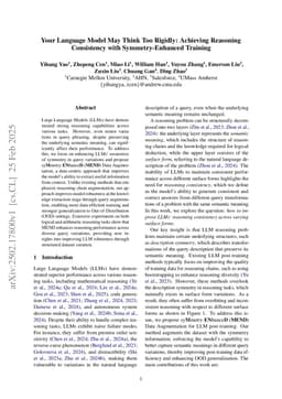 Your Language Model May Think Too Rigidly: Achieving Reasoning Consistency with Symmetry-Enhanced Training
