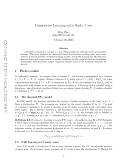 Contrastive Learning with Nasty Noise