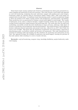 From underwater to aerial: a novel multi-scale knowledge distillation approach for coral reef monitoring
