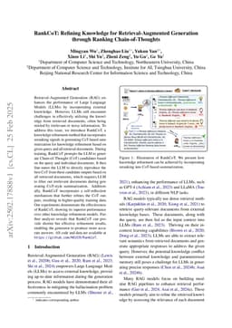 RankCoT: Refining Knowledge for Retrieval-Augmented Generation through Ranking Chain-of-Thoughts