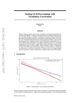 Scaling LLM Pre-training with Vocabulary Curriculum