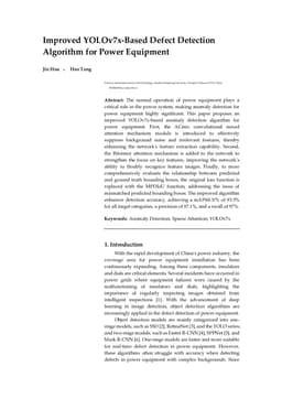Improved YOLOv7x-Based Defect Detection Algorithm for Power Equipment