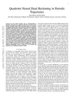 Quadrotor Neural Dead Reckoning in Periodic Trajectories