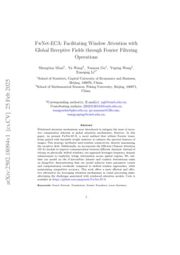 FwNet-ECA: A Classification Model Enhancing Window Attention with Global Receptive Fields via Fourier Filtering Operations