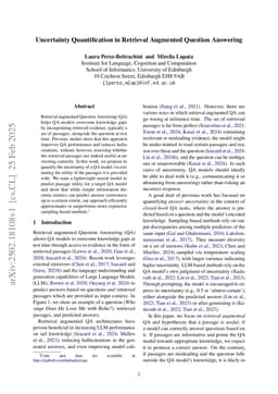 Uncertainty Quantification in Retrieval Augmented Question Answering