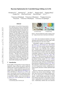 Bayesian Optimization for Controlled Image Editing via LLMs