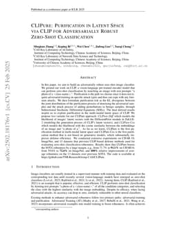 CLIPure: Purification in Latent Space via CLIP for Adversarially Robust Zero-Shot Classification