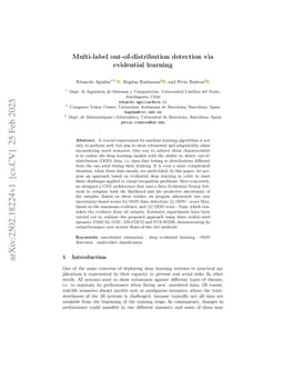 Multi-label out-of-distribution detection via evidential learning