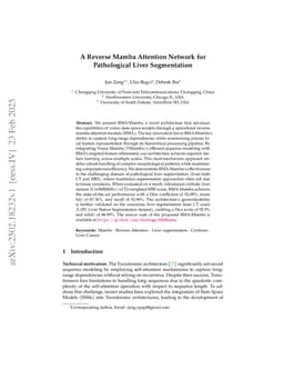 A Reverse Mamba Attention Network for Pathological Liver Segmentation