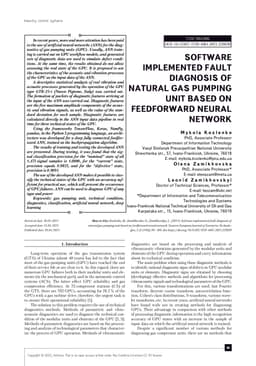 Software implemented fault diagnosis of natural gas pumping unit based on feedforward neural network