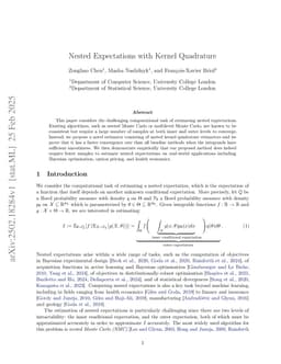 Nested Expectations with Kernel Quadrature