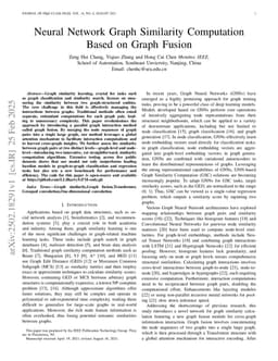 Neural Network Graph Similarity Computation Based on Graph Fusion