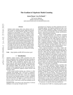 The Gradient of Algebraic Model Counting