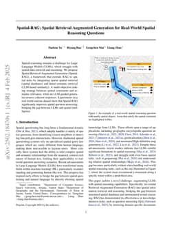 Spatial-RAG: Spatial Retrieval Augmented Generation for Real-World Spatial Reasoning Questions
