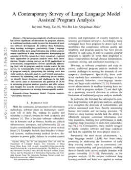 A Contemporary Survey of Large Language Model Assisted Program Analysis