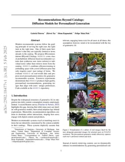 Recommendations Beyond Catalogs: Diffusion Models for Personalized Generation