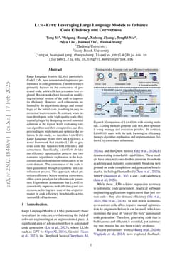 LLM4EFFI: Leveraging Large Language Models to Enhance Code Efficiency and Correctness