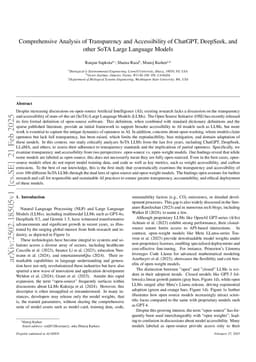 Comprehensive Analysis of Transparency and Accessibility of ChatGPT, DeepSeek, And other SoTA Large Language Models