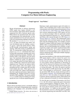 Programming with Pixels: Computer-Use Meets Software Engineering